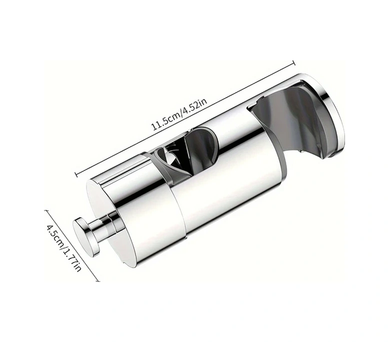 Fochsia Gümüş 360 Derece Dönebilen Duş Başlığı Askısı Ayarlanabilir Kurulum Kolay Gümüş