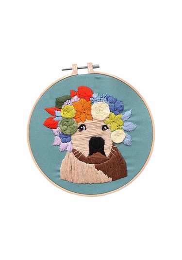 Dolıty Nakış Başlangıç Kiti Köpekler Çember Ile Çapraz H