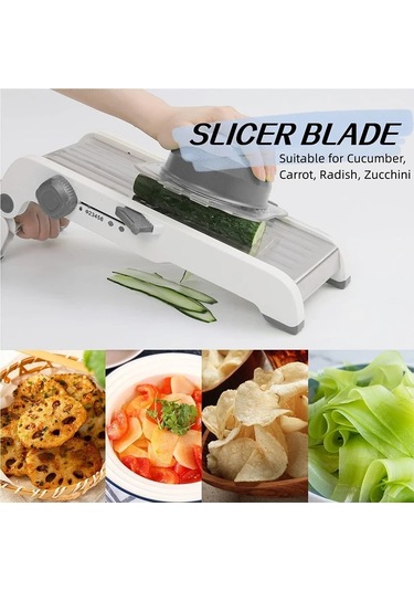 Ayarlanabilir Mandolin Sebze Dilimleyici Paslanmaz Çelik Sebze Çok Renkli