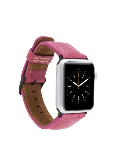 Bouletta Apple Uyumlu  Watch Deri Kordon 38-40-41mm TN08 Pembe