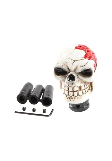 Suntek Manuel Kafatası Vites Değiştirme Topuzu Beyaz