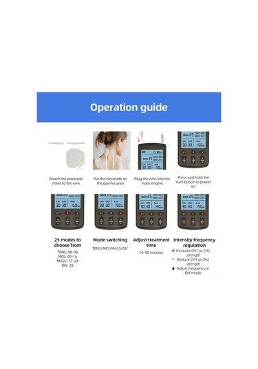 Mufunye 4 Lü Fonksiyonlu Tens/ems Masaj Cihazı - 25 Mod, 30 Seviye Kas Ağrısı Ve Yorgunluk Giderici, Şarj Edilebilir Gümüş