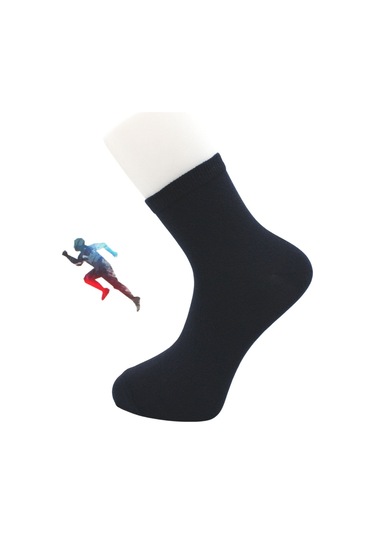 Erkek Yarım Konç Çok Renkli Pamuklu Düz Çorap 4'lü Paket Çok Renkli