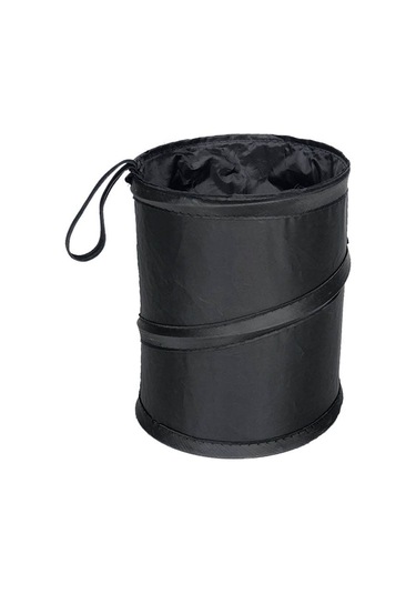 Leezsing Araç İçin Çok Amaçlı Çöken Çöp Kutusu - Sırt Çantası Desenli Saklama Ve Temizlik Aleti Siyah