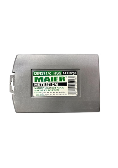 Maier 14 Parça Matkap Uçlu Düz Kılavuz Takımı