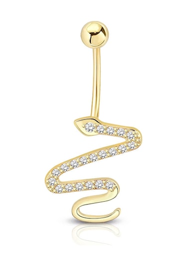 Altın Göbek Yılan Piercing