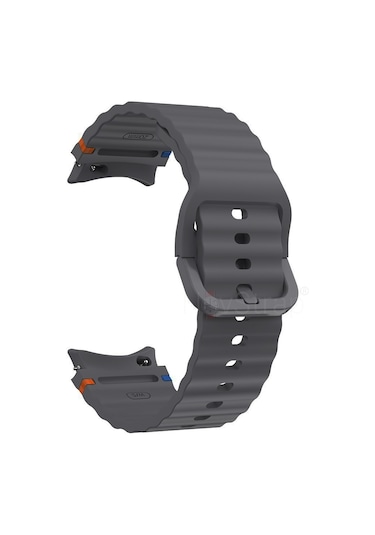 Novstrap Samsung Galaxy Watch 7 Fe 6 5 4 40 44 Classic 42 43 45 46 Mm İle Uyumlu Kordon Wavy Silikon
