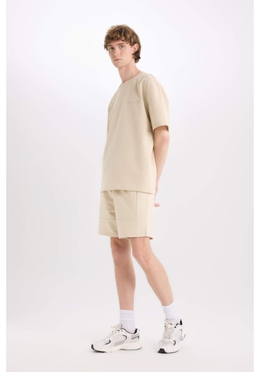 DeFacto Slim Fit Dar Kesim Dar Paça Basic Düz Şort B8674AX25SPBG702