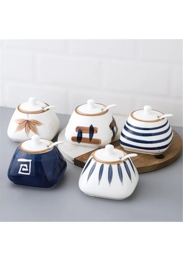 Westworld I Şık Kavanozlu Cam Kavanoz Şekerlik Mutfak Depolama Setleri