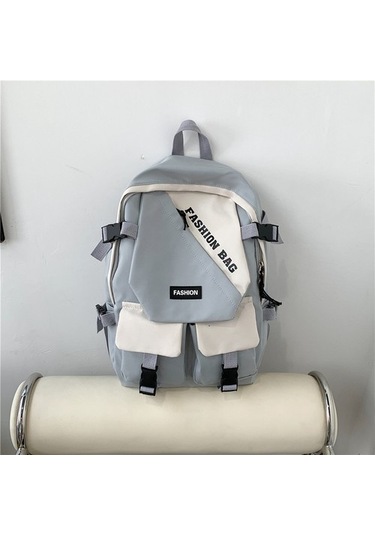 Cantoncraft Basit Gündelik Bilgisayar Sırt Çantası Öğrenci Okul Çantası Jd4nhb Açık Gri