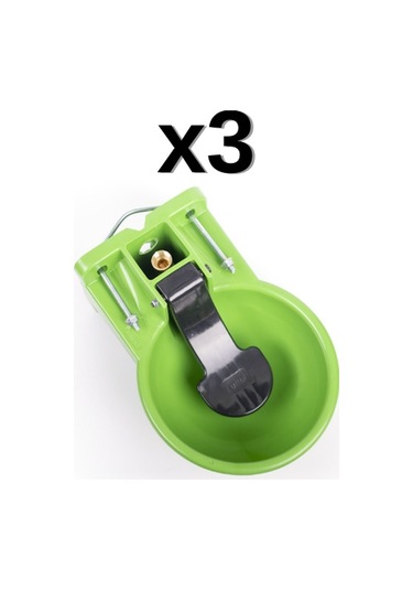 3'lü Kutluk Otomatik Dilli 2 Litre Plastik Hayvan Suluğu