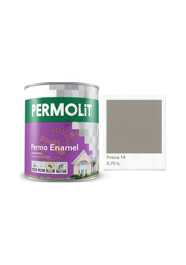 Permolit Enamel Sentetik Yağlı Boya Fırtına Gri 0.75 Lt. 0.75 L