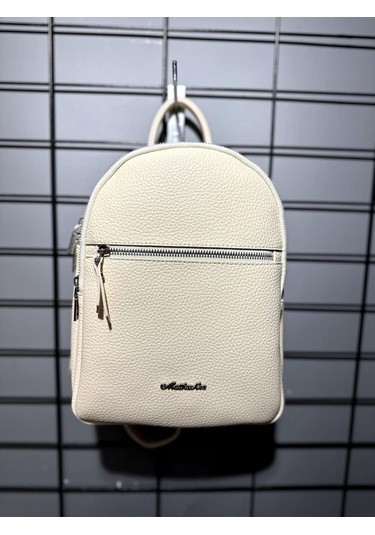 Matthew Cox T773 Bej Kadın Sırt Çantası Mavi