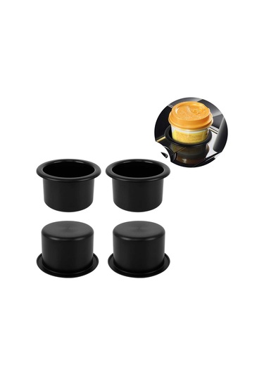 X İç Çap: 8,5 Cm Plastik Bardaklık, İçeceklik, Siyah Evrensel Araba, Tekne, Kanepe, Deniz Motoru Yat İçin