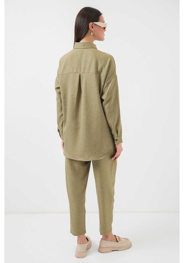 Gabria Keten Ön Düğmeli Takım Haki