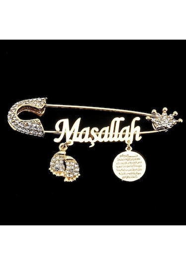 Sahiaksesuar Maşallah Yazılı Bebek Yaka Iğnesi 39