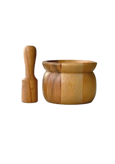 Kaf Ahşap Kayın Havan / Safran