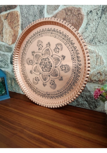 Modabakir Dekorasyon Tepsi Bakır 40 Cm