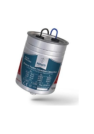 Pofaco Silindir Monofaze Kondansatör 0.50 Kvar 230v