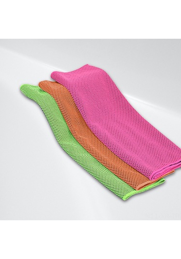 Xiyyadms 3 Adet Soğuk Hisli Spor Havlusu - Yeşil+turuncu+gül Rengi - 30x100cm - Hızlı Kuruyan, Teri Emici, Spor Ve Outdoor Kullanıma Uygun Çok Renkli