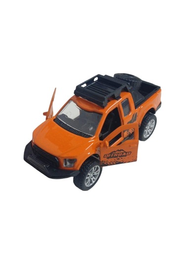 Çek Bırak Metal Arazi Aracı 13 Cm - Turuncu