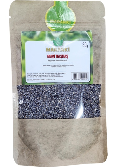 Maranki Mavi Haşhaş 80 G