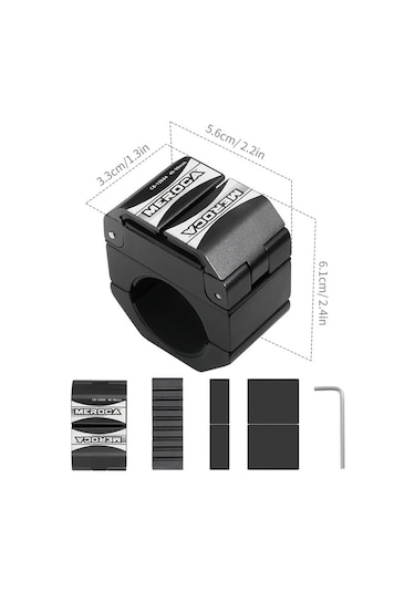 Meroca Bisiklet Telefon Tutucu Bisikletler Için Döndürülebilir Siyah