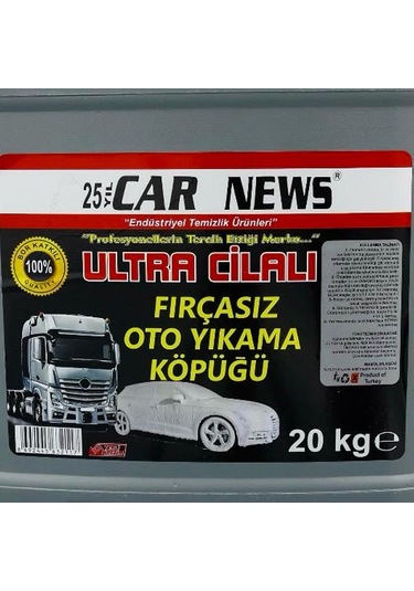 Car News Ultra Cilalı Fırçasız Oto Yıkama Köpüğü 20 Kg