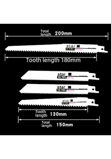 Symbee 10'lu Fantezi Testere Blades Seti - Ahşap, Metal Ve Plastik Kesim İçin İnce Ve Kalın Dişli Uyumlu Testere Bıçakları