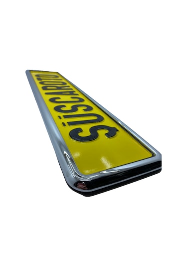 Krom Çerçeveli Esnek Araç Takmatik Plakalık Oto Plakalık Plaka Altı Altlığı 1 Adet (00) (ŞüsCarOto Aksesuar)