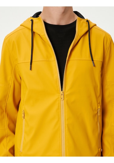 Koton Mevsimlik Ceket Slim Fit Fermuarlı Sarı 5wam20065hw Sarı