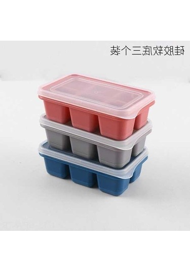 Besthome1 Esnek Tabanlı 6'lı Silikon Buz Kalıbı Seti - Kare Ve Yuvarlak, Uygun Herkes İçin, Kırmızı-mavi-gri 3 Renkli Paket Çok Renkli