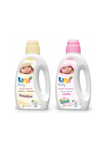 Uni Baby Sensitive Hipoalerjenik Parfümsüz Çamaşır Deterjanı + Yumuşatıcı 1500 ML