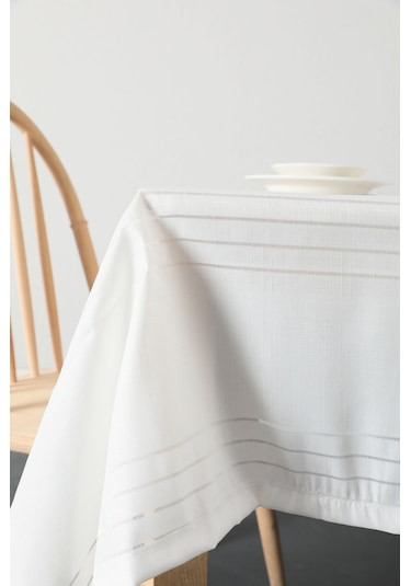 Açelya Leke Tutmaz Masa Örtüsü 160 x 220 Ekru