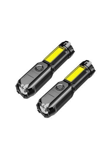 Geeksen "şarj Edilebilir 400 Lumen Led El Feneri - 2'li Paket, Kamp & Acil Durum Için Su Geçirmez" Diğer