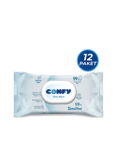 Confy Premium Sensitive Islak Mendil 12 × 120 1440 Yaprak