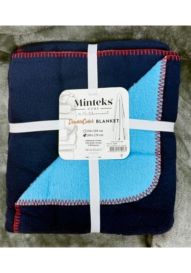 Çift Kişilik Düz Pamuklu Battaniye Çift Taraflı 200 X 220 Lacivet