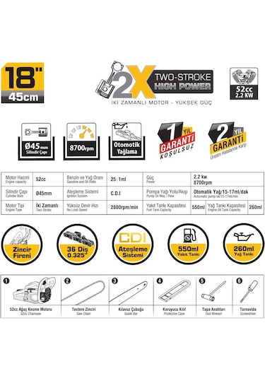 Sgs SGS5354 Benzinli Ağaç Kesme Makinesi