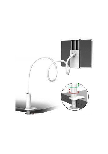 Springsun Siyah 360 Derece Döner Telefon Ve Tablet Tutucu: Sabit Heliks Tabanlı, Kolay Kurulumlu, Dayanıklı Kullanım Kolay Tutucu Sarı - Siyah