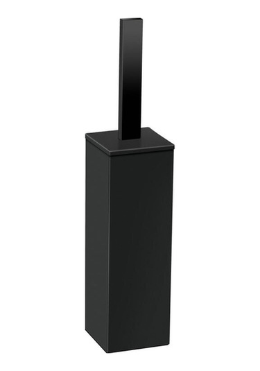 Tuvalet Fırçalık, Kare, Yerden - Mat Siyah Mat Siyah