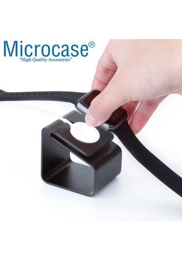 iOS Uyumlu Watch Seri 6 44 Mm Için Alüminyum Şarj Standı - Siyah (473995957)