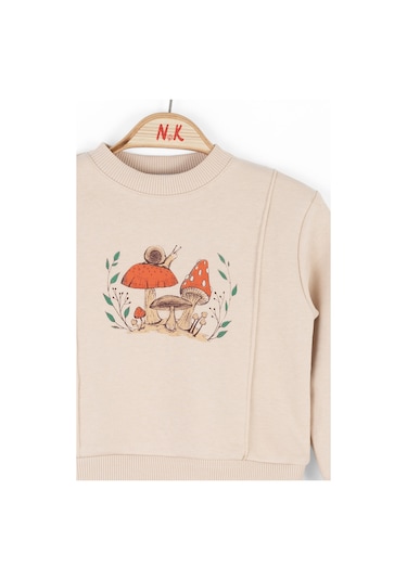 Nk Kids Kız Çocuk Sweatshirt 37608 Krem