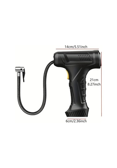 Xuweiwei Kablosuz Taşınabilir Hava Kompresörü 150psı Usb C Şarj Lityum Pil Otomatik Durma Dijital Ekran Araba Motosiklet Bisiklet Lastik Şişirici