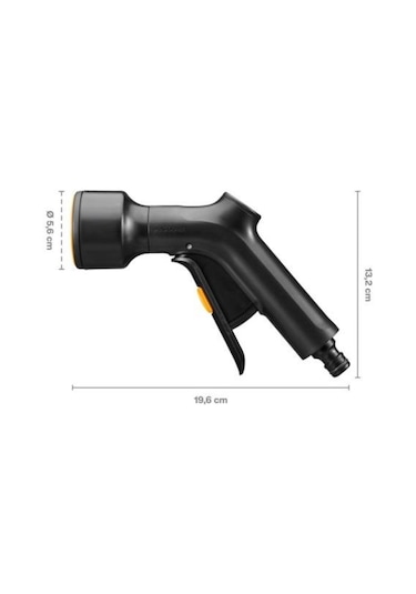 Fiskars 1070837 Solid 3 Fonksiyonlu Duş Başlıkı Sulama Tabancası