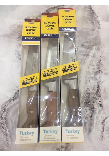 El Dövmesi Kurban Bıçağı Seti Fatih 1453 El Yapımı Yatağan