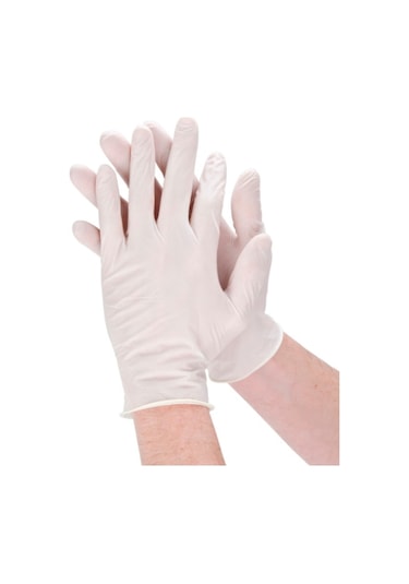 Tenty Flex Pudrasız Lateks Muayene Eldiveni 100'lü