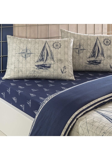 Taç Muna Ranforce Tek Kişilik Nevresim Takımı Lacivert 000000001000051028 Lacivert