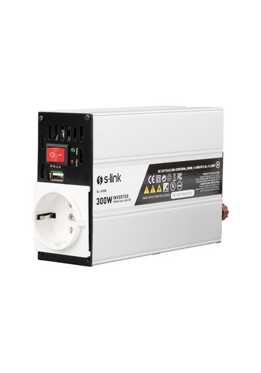 S-link Sl-300w 300 Watt Dc 12 Volt Ac 230 Volt İnverter