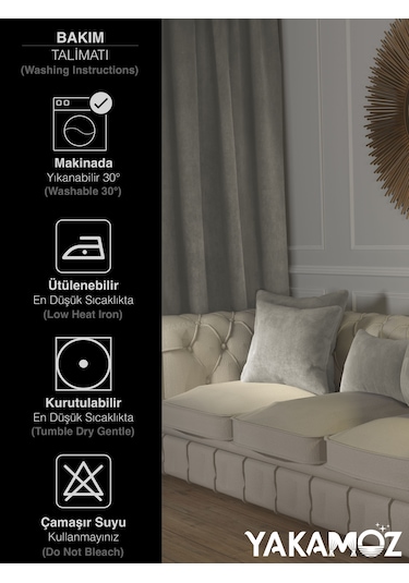 Br Yakamoz Ekru Renk Kırlent , Yastık Kılıfı Kadife Görünümlü Velvet Touch Serisi Ekru