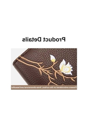 Trendooze Linjinxu Gri Nakış Yarı Daire Kapasiteli Kart Yuvası Kimlik Çoklu Tutucu Diğer